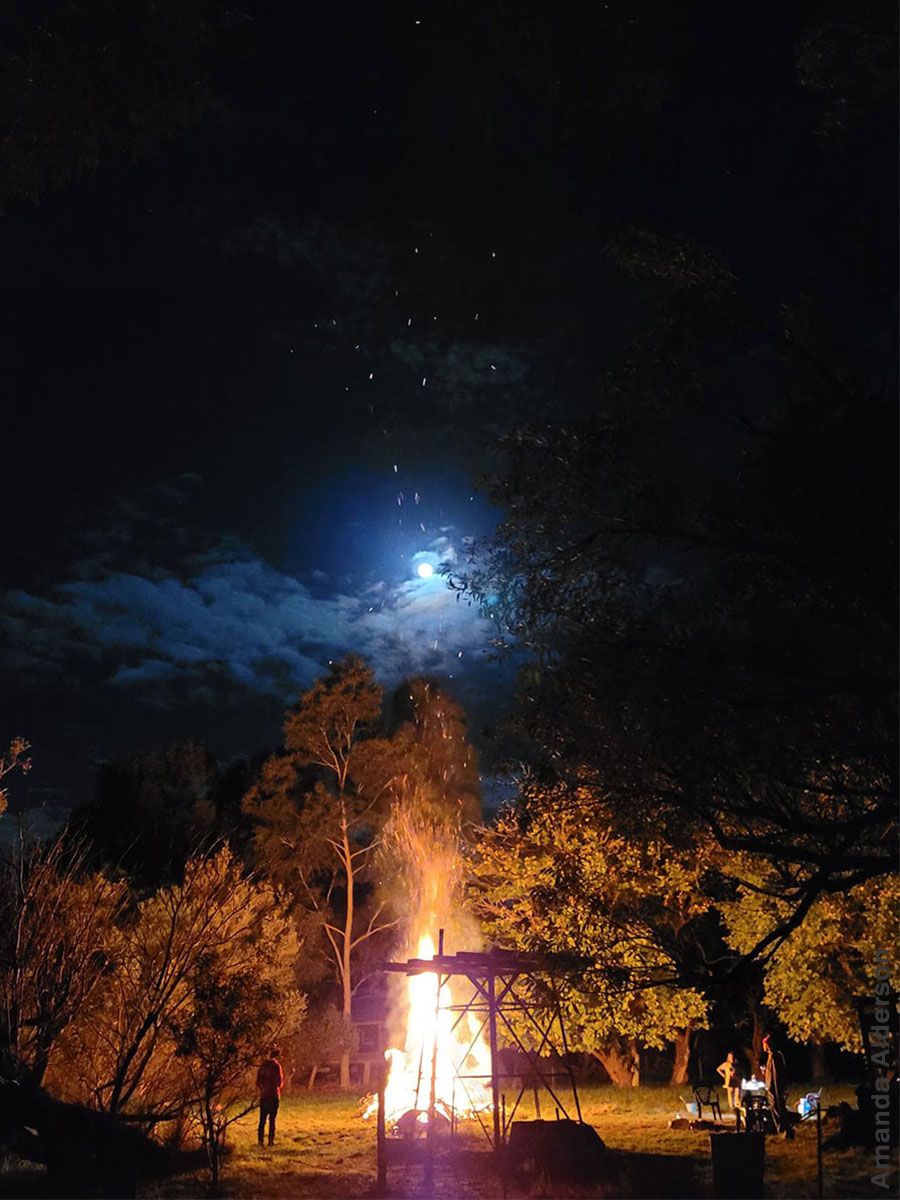 Amanda Alderson : bonfire at the homestead